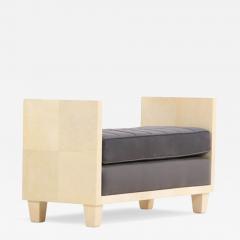 Jean Michel Frank Modernist Style Parchment Upholstered Bench in the manner of Jean Michel Frank  - 4643777