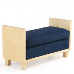 Jean Michel Frank Modernist Style Parchment Upholstered Bench in the manner of Jean Michel Frank - 4739491