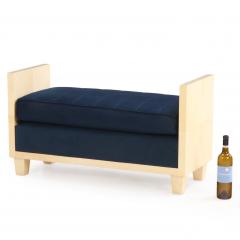 Jean Michel Frank Modernist Style Parchment Upholstered Bench in the manner of Jean Michel Frank - 4739492