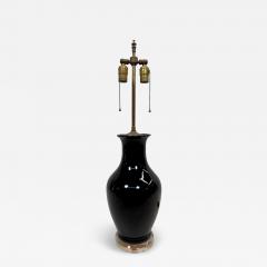 Jean Michel Frank PAIR French Modern Neoclassic Black Opaline Glass Table Lamps Jean Michel Frank - 4523691
