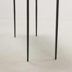 Jean Michel Frank Pair hand stiched iron leather console tables manner of Jean Michel Frank  - 3594804