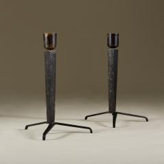 Jean Michel Frank Pair of 1940s painted iron tripod table lamps by Jean Michel Frank - 1842736