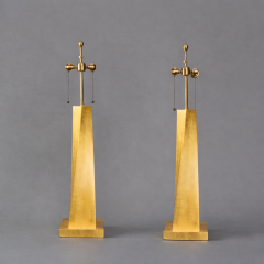 Jean Michel Frank Pair of Contemporary Gilt Twist Lamps in Manner of Jean Michel Frank - 4471344