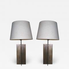 Jean Michel Frank Pair of Cross Form Table Lamps in the Manner of Jacques Quinet - 1618349