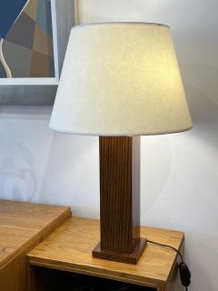 Jean Michel Frank Pair of French Mid Century Oak Table Lamps - 3931278