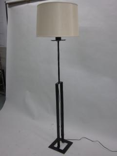 Jean Michel Frank Pair of French Modern Minimalist Wrought Iron Floor Lamps Jean Michel Frank - 4091056