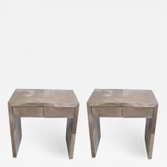 Jean Michel Frank Pair of French Parchment Nightstands in the style of Jean Michel Frank - 1785325