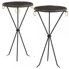 Jean Michel Frank Pair of Gueridon Style Iron Bronze Drinks Tables manner of Jean Michel Frank  - 4527690