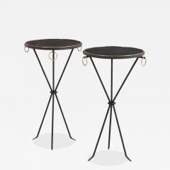 Jean Michel Frank Pair of Gueridon Style Iron Bronze Drinks Tables manner of Jean Michel Frank  - 4527742