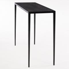 Jean Michel Frank Pair of Iron Marble Console Tables in the manner of Jean Michel Frank  - 4366885