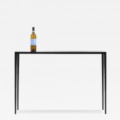 Jean Michel Frank Pair of Iron Marble Console Tables in the manner of Jean Michel Frank  - 4368846