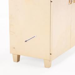 Jean Michel Frank Pair of Parchment Covered Cabinets in the manner of Jean Michel Frank C 1950  - 4372393