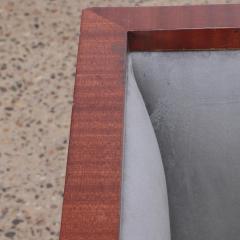 Jean Michel Frank Pair of mahogany upholstered cube chairs in the manner of Jean Michel Frank  - 4227674