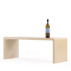 Jean Michel Frank Parchment Covered Waterfall Coffee or End Table  - 4706315