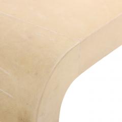 Jean Michel Frank Parchment Covered Waterfall Console in the manner of Jean Michel Frank  - 4602401