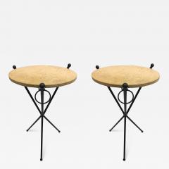 Jean Michel Frank Two French Mid Century Modern Neoclassical Side Tables Style Jean Michel Frank - 1821721