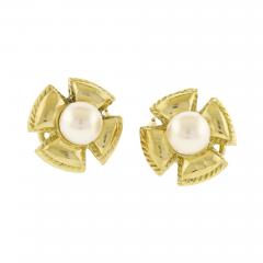 Jean Michel Schlumberger Jean Schlumbeger for Tiffany Co Maltase Cross Pearl Earring - 4616142