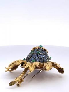 Jean Michel Schlumberger Tiffany Schlumberger Thistle Brooch Sapphires - 3461998
