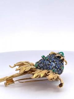 Jean Michel Schlumberger Tiffany Schlumberger Thistle Brooch Sapphires - 3461999