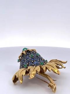 Jean Michel Schlumberger Tiffany Schlumberger Thistle Brooch Sapphires - 3462001