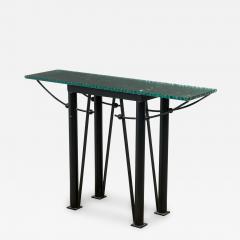 Jean Michel Wilmotte French Iron and Mirrored Glass Console Table manner of Jean Michel Wilmotte - 4279195