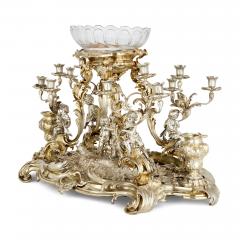 Jean Morel Very large antique silvered and gilt bronze centrepiece by Morel - 4187191