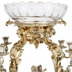 Jean Morel Very large antique silvered and gilt bronze centrepiece by Morel - 4187192