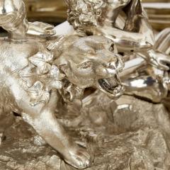 Jean Morel Very large antique silvered and gilt bronze centrepiece by Morel - 4187197