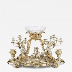 Jean Morel Very large antique silvered and gilt bronze centrepiece by Morel - 4187563