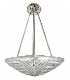 Jean Noverdy French Art Deco Pendant Chandelier by Noverdy - 3940679