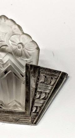 Jean Noverdy Pair of French Art Deco Sconces Signed by Noverdy - 3942126