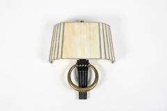 Jean Pascaud 1930s Bronze and glass sconces BY Jean Pascaud - 3035264