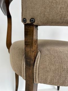 Jean Pascaud French Art Deco Beech Wood Armchairs by Jean Pascaud Two Pairs Available c1940s - 4577697