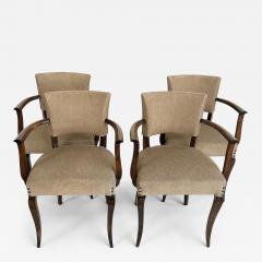Jean Pascaud French Art Deco Beech Wood Armchairs by Jean Pascaud Two Pairs Available c1940s - 4578805