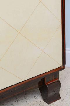 Jean Pascaud Jean Pascaud Art Deco French Ebony De Macassar and Parchment Bookcase - 4272498
