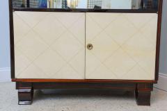 Jean Pascaud Jean Pascaud Art Deco French Ebony De Macassar and Parchment Bookcase - 4272499