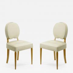 Jean Pascaud Jean Pascaud pair of sycamore lady vanity side chairs - 825499