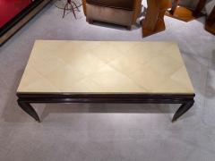 Jean Pascaud LACQUERED WALNUT AND PARCHMENT COFFEE TABLE BY JEAN PASCAUD - 2945986