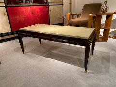 Jean Pascaud LACQUERED WALNUT AND PARCHMENT COFFEE TABLE BY JEAN PASCAUD - 2945996