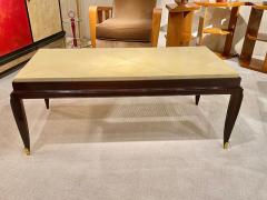 Jean Pascaud LACQUERED WALNUT AND PARCHMENT COFFEE TABLE BY JEAN PASCAUD - 2945998