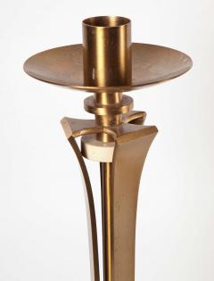 Jean Pascaud Pair of Bronze Candleholders by Jean Pascaud - 853277