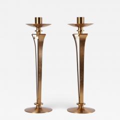 Jean Pascaud Pair of Bronze Candleholders by Jean Pascaud - 854421