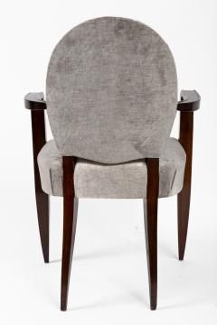 Jean Pascaud Pair of French Art Deco Oval Back Armchairs By Jean Pascaud - 4333997