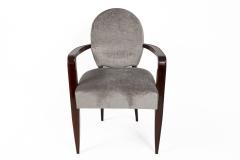 Jean Pascaud Pair of French Art Deco Oval Back Armchairs By Jean Pascaud - 4334005