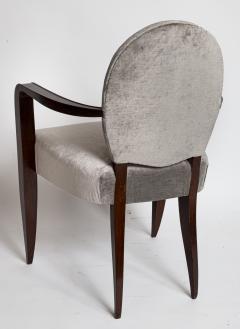 Jean Pascaud Pair of French Art Deco Oval Back Armchairs By Jean Pascaud - 4334007