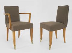 Jean Pascaud Set of 10 French 1940s Mahogany Chairs - 424865
