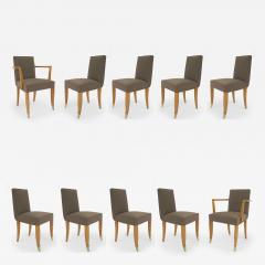 Jean Pascaud Set of 10 French 1940s Mahogany Chairs - 425569