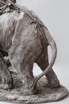 Jean Paul Gourdon INDIAN ELEPHANT WITH A MAHOUT IN GREY TERRACOTTA by Jean Paul Gourdon born 1956 - 748879