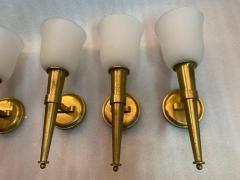 Jean Perzel 1960 2 Pairs of Wall Lamps Art Deco by Perzel Signed - 2534240