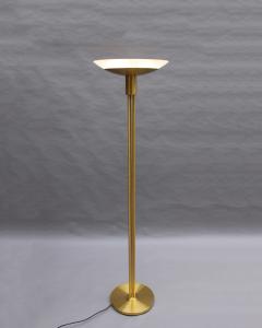 Jean Perzel 2 Fine French Mid Century Bronze and Glass Floor Lamps by Perzel - 2004658